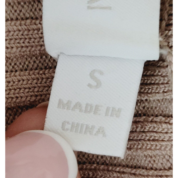 Jonathan Simkhai Dress Small Hardin Ribbed Knit Faux Leather Belted Stretch - Picture 9 of 16